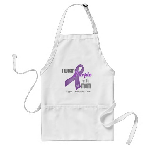 I Wear a Purple Ribbon For My Mom Apron
