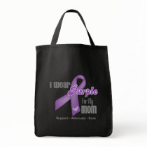 I Wear a Purple Ribbon For My Mom Tote Bags