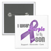 I Wear a Purple Ribbon For My Son Pins