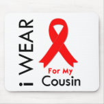 I Wear a Red Ribbon For My Cousin Mouse Pad