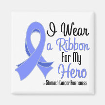 I Wear a Ribbon For My Hero - Stomach Cancer Fridge Magnet