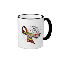 I Wear a Ribbon For My Nephew - Autism Awareness Coffee Mug