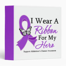 I Wear A Ribbon HERO Alzheimer's Disease Binder