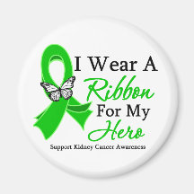 I Wear A Ribbon HERO Kidney Cancer Fridge Magnets