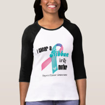 I Wear a Thyroid Cancer Ribbon For My Mother Tshirt