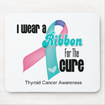 I Wear a Thyroid Cancer Ribbon For The Cure Mouse Pad