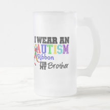 I Wear An Autism Ribbon For My Brother Coffee Mugs