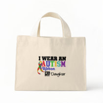 I Wear An Autism Ribbon For My Daughter Canvas Bag