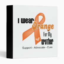 I Wear an Orange Ribbon For My Brother Binders