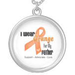 I Wear an Orange Ribbon For My Father Custom Necklace