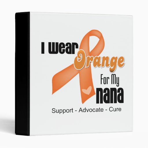 I Wear an Orange Ribbon For My Nana 3 Ring Binders