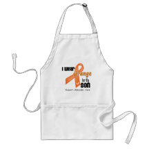 I Wear an Orange Ribbon For My Son Aprons