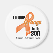I Wear an Orange Ribbon For My Son Refrigerator Magnets