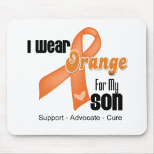 I Wear an Orange Ribbon For My Son Mouse Pads