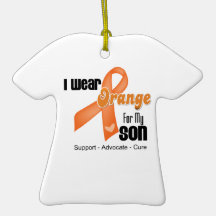 I Wear an Orange Ribbon For My Son Ornaments