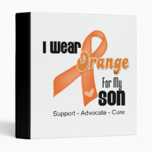 I Wear an Orange Ribbon For My Son Vinyl Binders