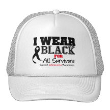 I Wear Black For All Survivors Mesh Hats