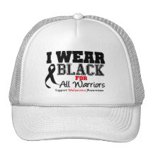 I Wear Black For All Warriors Mesh Hat