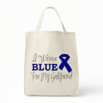 I Wear Blue For My Girlfriend (Blue Ribbon) Bags