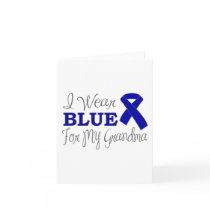 I Wear Blue For My Grandma (Blue Awareness Ribbon)