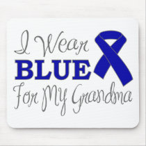 I Wear Blue For My Grandma (Blue Awareness Ribbon)