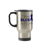 I Wear Blue For My Grandson (Blue Ribbon) Mugs