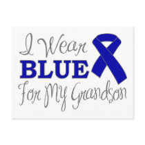 I Wear Blue For My Grandson (Blue Ribbon)