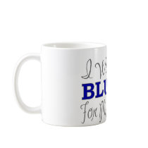 I Wear Blue For My Husband (Blue Awareness Ribbon) Coffee Mug