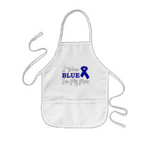 I Wear Blue For My Mom (Blue Awareness Ribbon) Apron