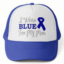 I Wear Blue For My Mom (Blue Awareness Ribbon)