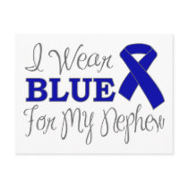 I Wear Blue For My Nephew (Blue Awareness Ribbon)