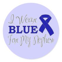 I Wear Blue For My Nephew (Blue Awareness Ribbon)