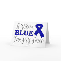 I Wear Blue For My Niece (Blue Awareness Ribbon)