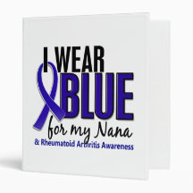 I Wear Blue Nana Rheumatoid Arthritis RA Vinyl Binder
