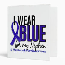 I Wear Blue Nephew Rheumatoid Arthritis RA 3 Ring Binders