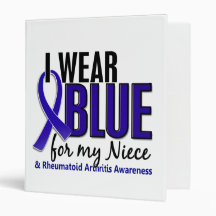 I Wear Blue Niece Rheumatoid Arthritis RA Vinyl Binders