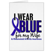 I Wear Blue Wife 10 Rheumatoid Arthritis RA Cards