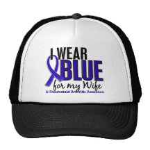 I Wear Blue Wife 10 Rheumatoid Arthritis RA Mesh Hat