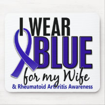 I Wear Blue Wife 10 Rheumatoid Arthritis RA Mousepads