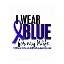I Wear Blue Wife 10 Rheumatoid Arthritis RA Post Cards
