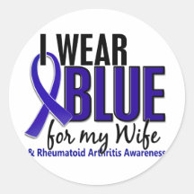 I Wear Blue Wife 10 Rheumatoid Arthritis RA Sticker