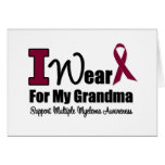 I Wear Burgundy Ribbon For My Grandma Cards