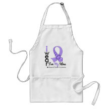I Wear Cancer Ribbon For My Hero Apron