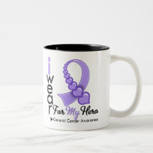 I Wear Cancer Ribbon For My Hero Mug