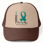 I Wear Cervical Cancer Ribbon For My Hero Hat