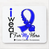 I Wear Colon Cancer Ribbon For My Hero Mouse Pads