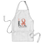 I Wear Endometrial Cancer Ribbon For My Hero aprons