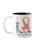 I Wear Endometrial Cancer Ribbon For My Hero mugs