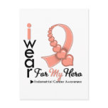 I Wear Endometrial Cancer Ribbon For My Hero postcards