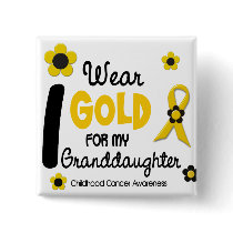 I Wear Gold For My Granddaughter 12 FLOWER VERSION
